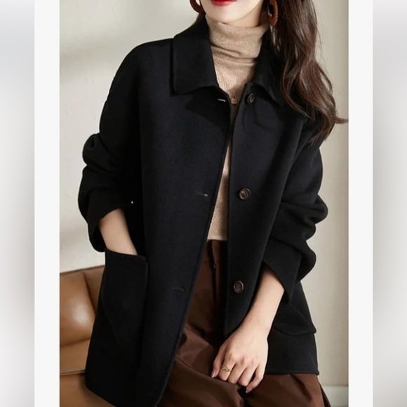 Kristen Blake Women's Wool Blend Overcoat Jacket Medium Winter - Picture 11 of 11